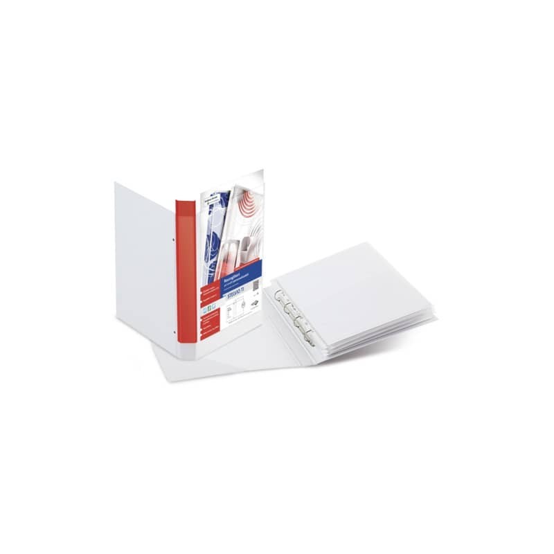 Raccoglitore Sei Rota Stelvio - 4 anelli a D 25 mm - 30x42 cm - dorso 4 cm - bianco - 36415001