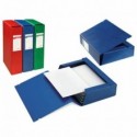 Cartelle in Colpan con chiusura a tre lembi con elastico - 26x36 cm - dorso 8 cm Sei Rota rosso - 67308012