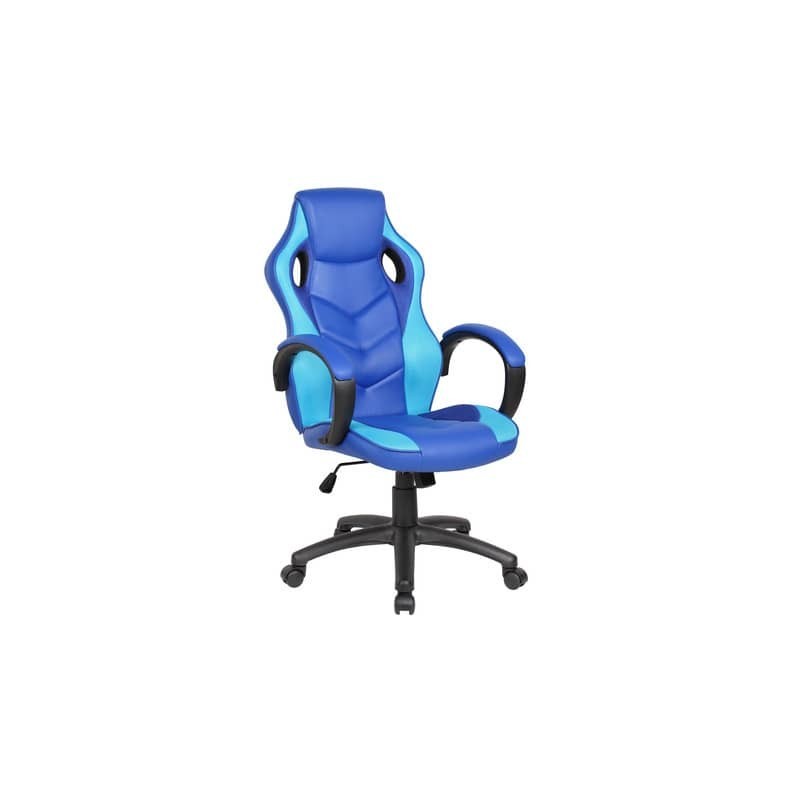 Poltrona gaming per adulti Serena Group Las Vegas L61 x P66 x H106/116 cm - blu-azzurro - GA9381NA