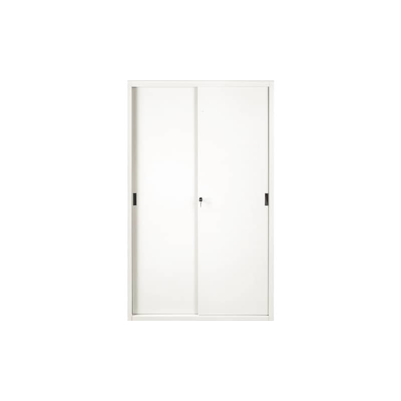 Armadio in metallo a porte scorrevoli 612 - 120x45x200 cm Tecnical 2 bianco