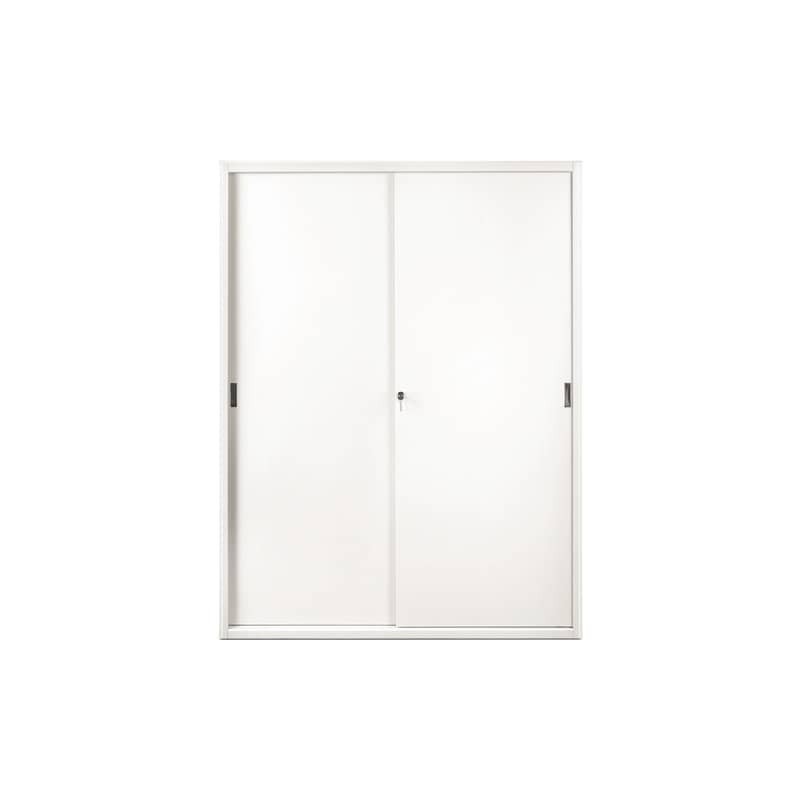 Armadio in metallo a porte scorrevoli 615 - 150x45x200 cm Tecnical 2 bianco