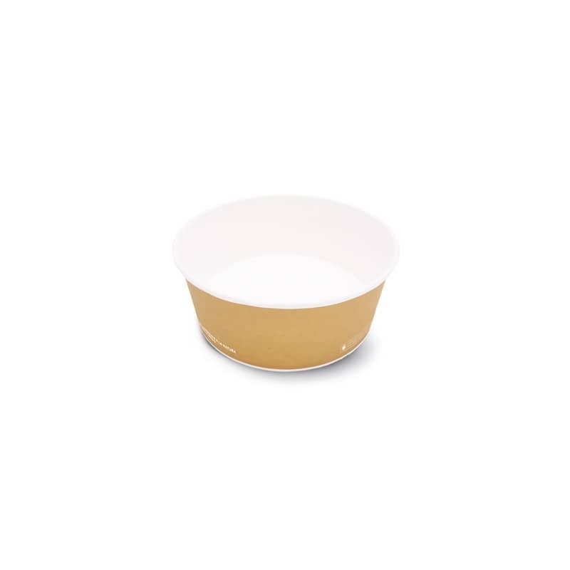 Contenitore Fast Food Scatolificio del Garda S80 Biopol laminato Biopolimero - avana - Ø150xH.61 mm cf. 60 pezzi S80-65