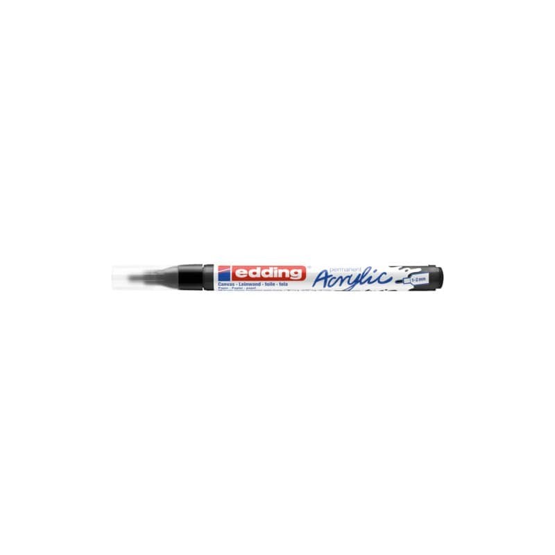 Marcatore acrilico Edding 5300  - punta tonda 1-2 mm tratto fine - nero-intenso - E-5300 901