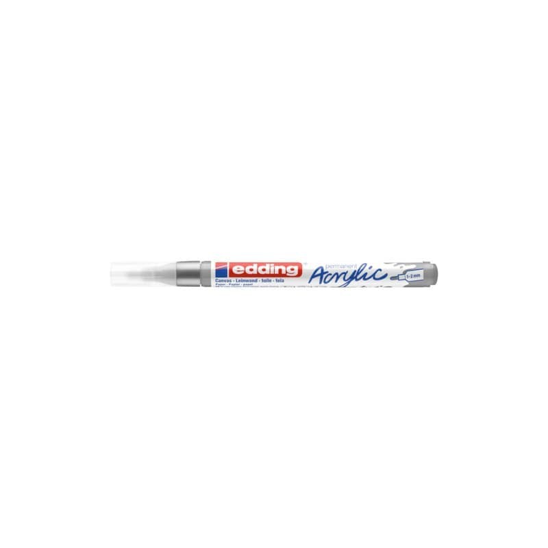 Marcatore acrilico Edding 5300  - punta tonda 1-2 mm tratto fine - argento - E-5300 923