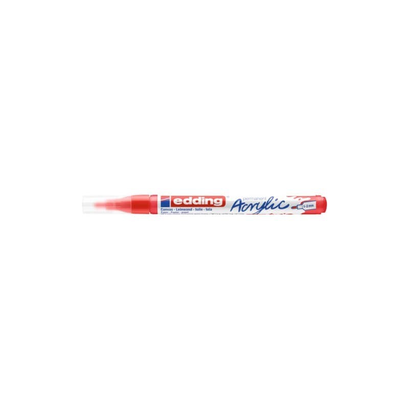 Marcatore acrilico Edding 5300  - punta tonda 1-2 mm tratto fine - rosso-traffico - E-5300 902