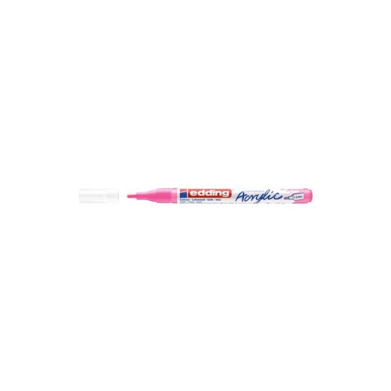 Marcatore acrilico Edding 5300  - punta tonda 1-2 mm tratto fine - rosa fluo - E-5300 069
