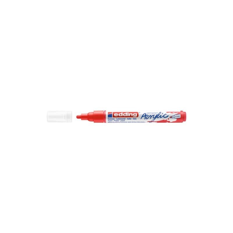 Marcatore acrilico Edding 5100 - punta tonda 2-3 mm tratto medio - rosso-traffico - E-5100 902