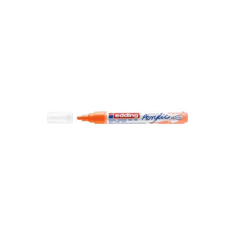 Marcatore acrilico Edding 5100 - punta tonda 2-3 mm tratto medio - arancio-fluo - E-5100 066