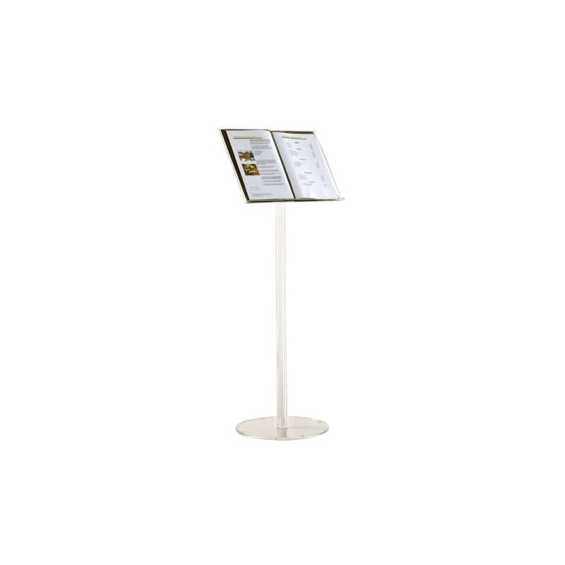 Espositore da terra TECNOSTYL A4 in acrilico 22x38x108 cm trasparente MB030
