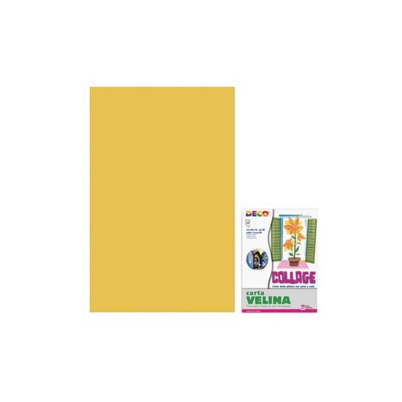 Carta velina 50x76 cm - busta 24 fogli - 20 g/m² Deco oro 05322