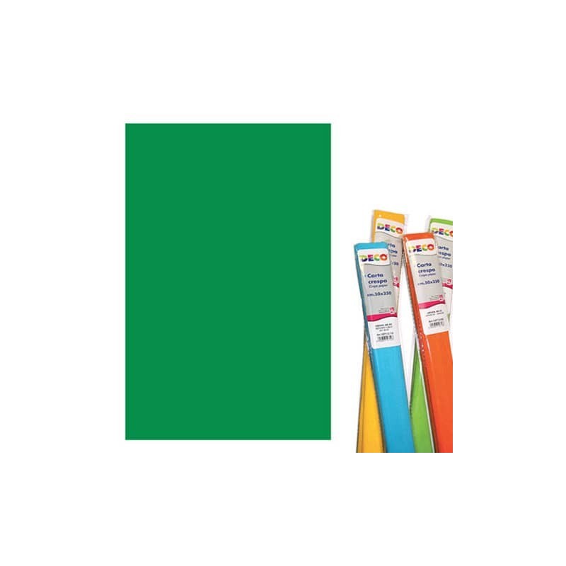 Rotolo di Carta crespa - 50x250 cm - 40 g/m² Deco verde medio 10713/17 (Conf.10)