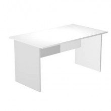 Scrivania piano bianco 120x80xH.72 cm gamba a pannello in melaminico in linea Presto Artexport - 004PAN/3