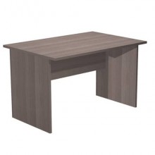 Scrivania piano frassino toscano 120x80xH.72 cm gamba a pannello in melaminico in tinta Presto 004PAN/F