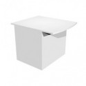 Bancone reception basso per diversamente abili bianco 80x97,5xH.72 cm in merlaminico linea Presto - 2824-HB80/3