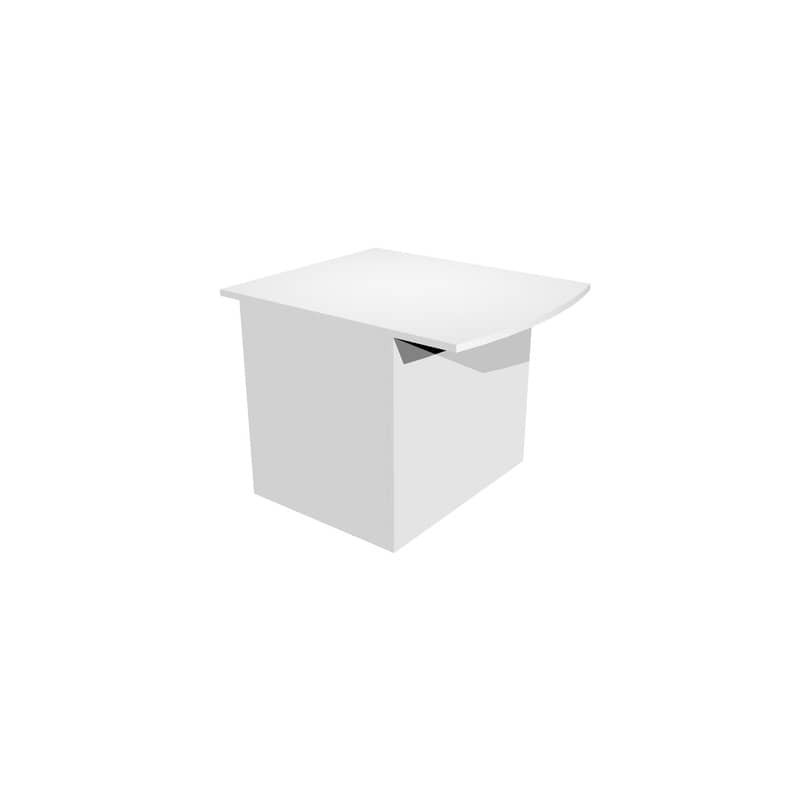 Bancone reception basso per diversamente abili bianco 80x97,5xH.72 cm in merlaminico linea Presto - 2824-HB80/3