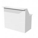 Bancone reception lineare bianco 120x76xH.117 cm in melaminico linea Presto Artexport - 2824-B12/3