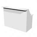 Bancone reception lineare bianco 140x76xH.117 cm in melaminico linea Presto Artexport - 2824-B14/3