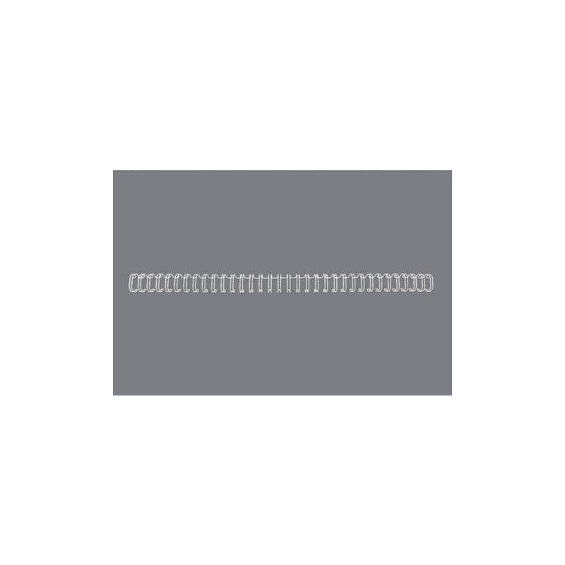 Spirali metalliche a 34 anelli GBC Wirebind 14 mm A4 bianco - fino a 125 fogli - conf. 100 pezzi - RG810970