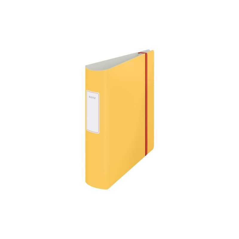 Registratore Leitz Cosy Active con meccanismo a leva 180° - A4 - dorso 8,2 cm - giallo caldo - 10380019