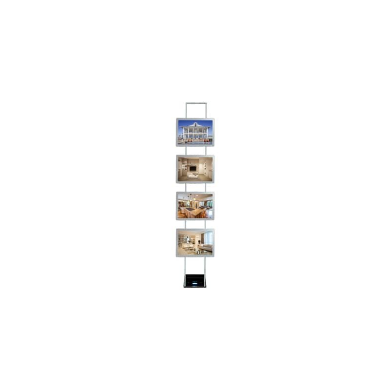 Struttura autoportante Tecnostyl Kit LEDMAG + trasformatore - 4 cornici specchiate A3 - FKIT4XA3H