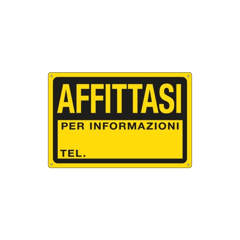 Cartello informativo 30x20 cm Cartelli Segnalatori "Affittasi" 3345P