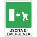 Cartello sicurezza 25x31 cm. Cartelli Segnalatori "Uscita di emergenza sinistra" - E20105X