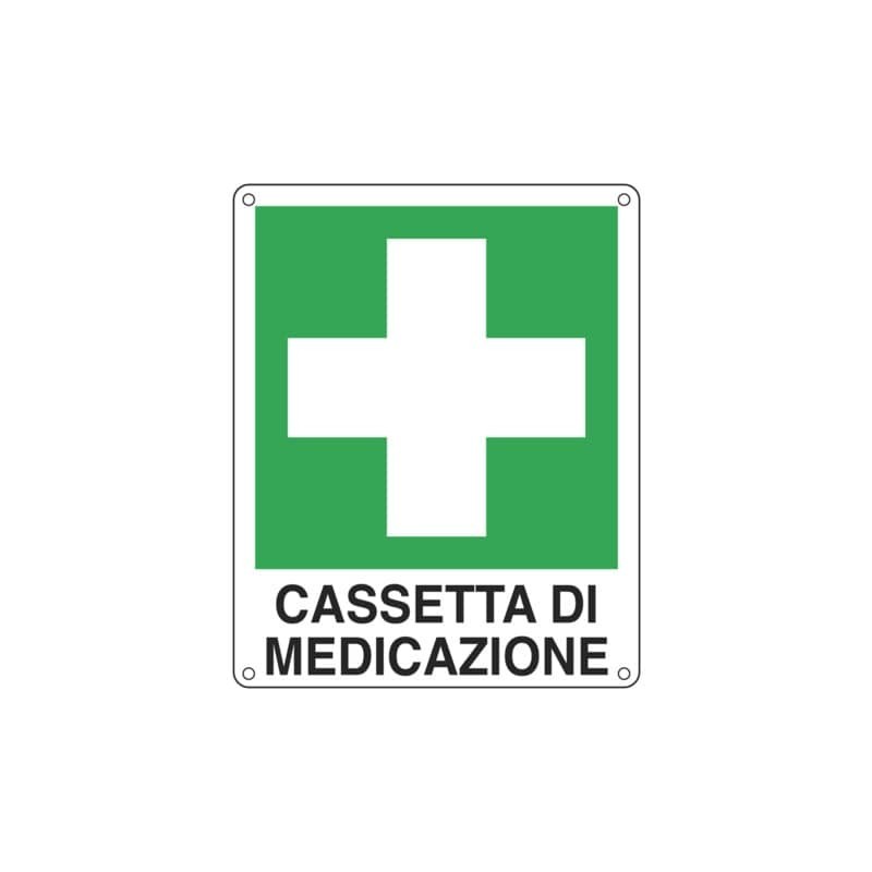 Cartello d'emergenza 16x21 cm Cartelli Segnalatori ''Cassetta di  medicazione'' E20113W