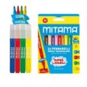 Pennarelli Mitama Super Lavabili fusto triangolare - Punta fine 3 mm - colori assortiti - conf. 24 pezzi 61996