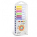 Tempere 12 ml - scatola in polipropilene - 8 tubetti metallizzati, 4 tubetti fluo + 1 pennello Primo assortiti - 450T12FMP