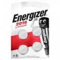 Batterie al litio a bottone Energizer Lithium BP4 3V CR2016 - conf. 4 pz rossa - E300849000