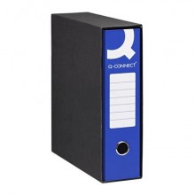 Registratore commerciale con custodia Q-Connect dorso 8 cm - 23x30 cm - blu Q/COMM8BL (Conf.10)