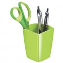 Portapenne CepPro Gloss CEP in polistirolo con 2 scomparti verde anice 7,4x7,4x9,5 cm - 1005300301