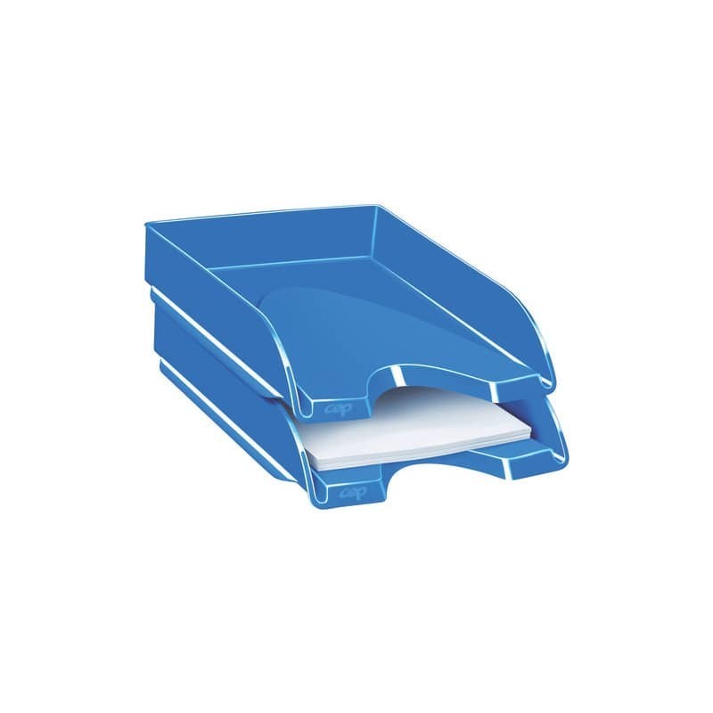 Vaschetta portacorrispondenza CepPro Gloss CEP in polistirene impilabile blu oceano 25,7x24,8x6,6 cm - 1002000351