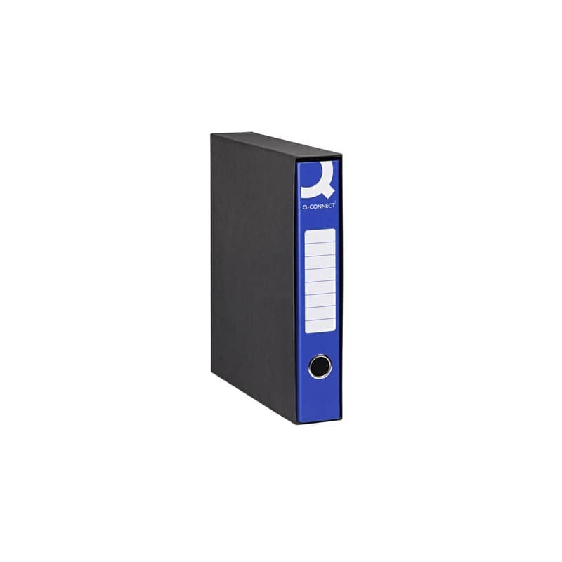 Registratore commerciale con custodia Q-Connect dorso 5 cm - 28,5x31,3 cm - blu RQ-CON-U5BL (Conf.14)