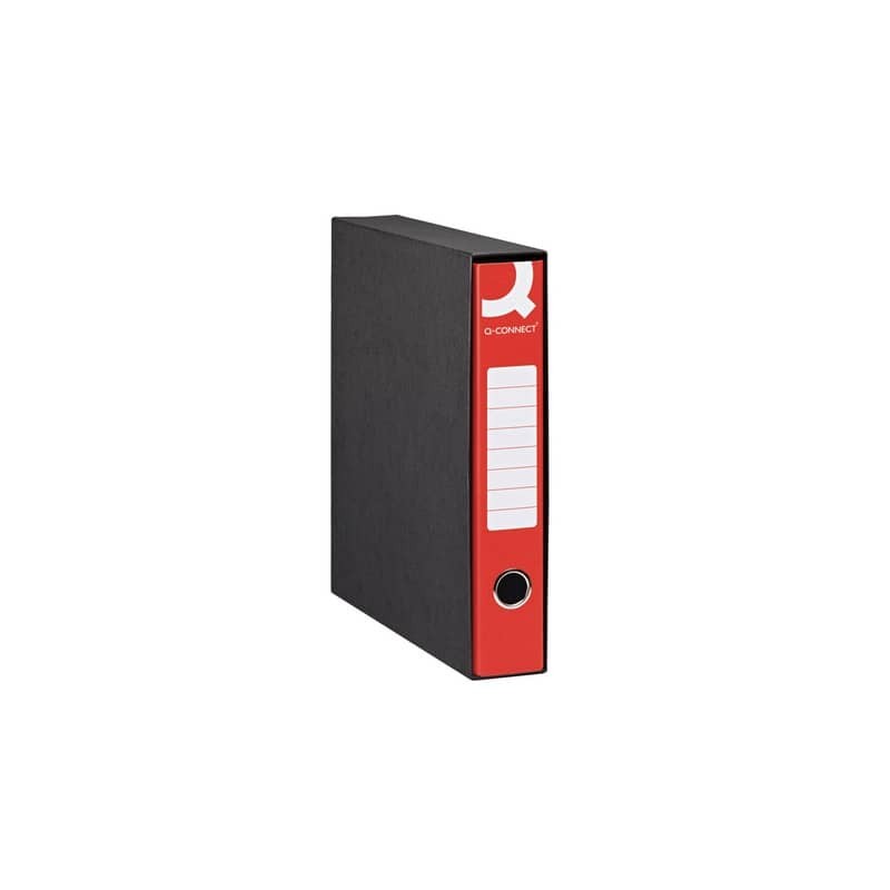 Registratore commerciale con custodia Q-Connect dorso 5 cm - 28,5x31,3 cm - rosso RQ-CON-U5RO (Conf.14)