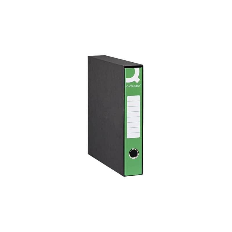 Registratore protocollo con custodia Q-Connect dorso 5 cm - 28,5x34,3 cm - verde scuro - RQ-CON-P5VE (Conf.14)