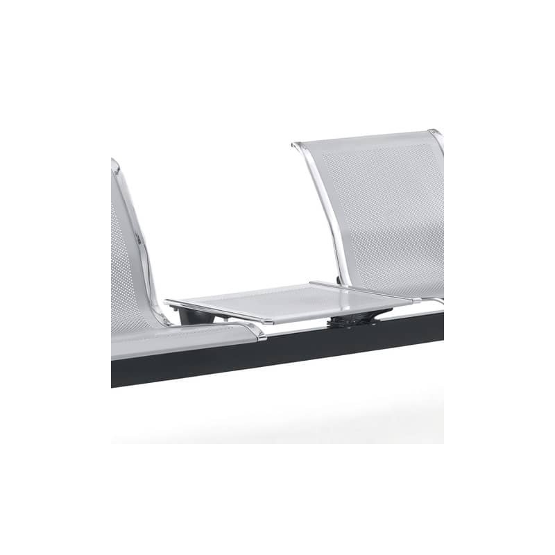 Tavolino in acciaio microforato applicabile sulla trave 50x50 cm Serena Group grigio - SJ820G-T