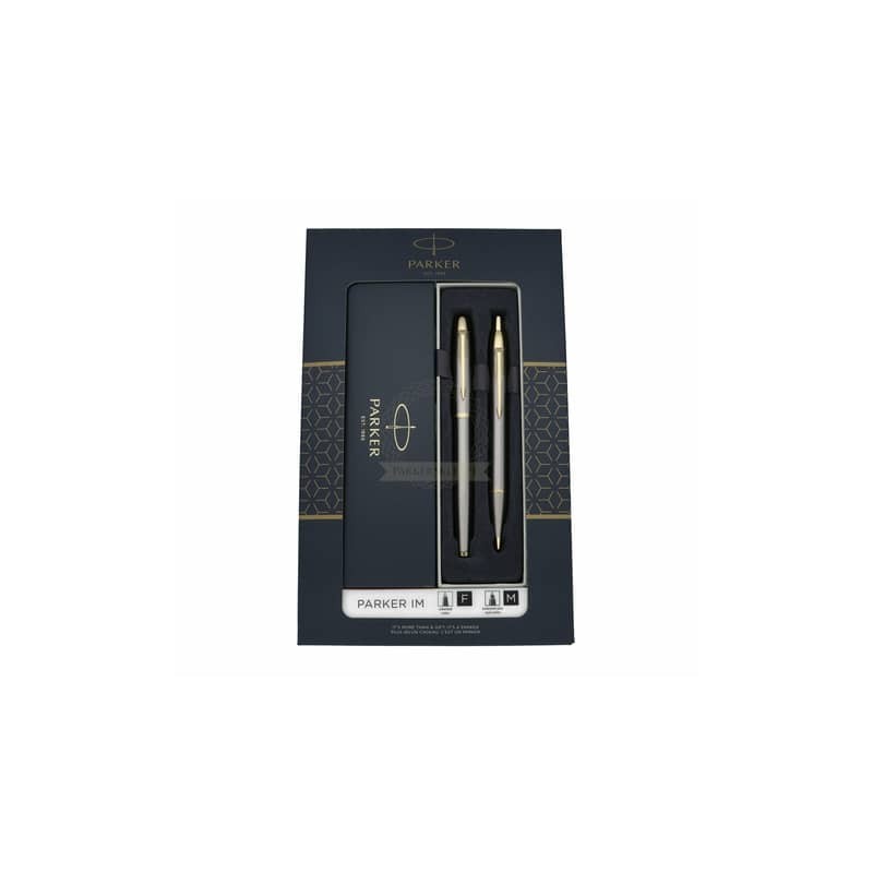 Duo Set Parker - penna a sfera IM black GT + penna roller tratto M  - conf. 2 pezzi - inchiostro blu - 2093217