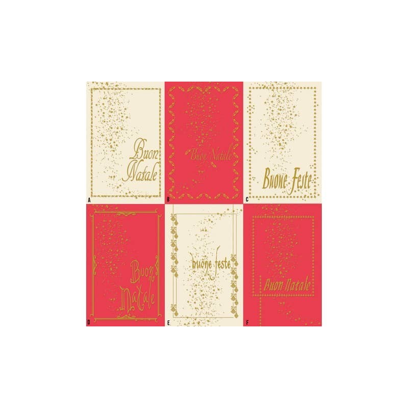 Biglietti Natalizi con busta formato 9x14 cm - conf.6 soggetti in due colori Biembi - BAD202C61