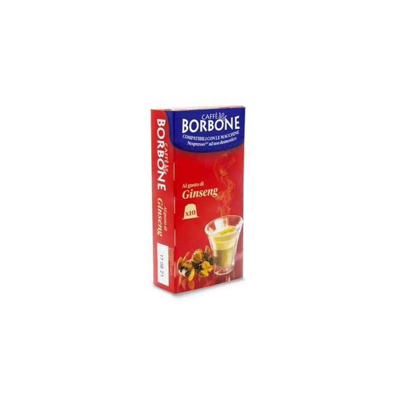 Capsule di preparato solubile per caffè al latte e ginseng 6,5 gr compatibili Borbone Nespresso 10 pz - RESGINSEN6X10