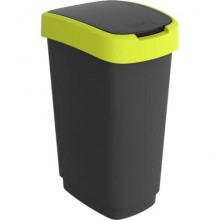 Cestino gettacarte Rotho Twist con coperchio basculante 50 L horizon blu F600320