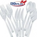 Cucchiai magnum Compact trasparenti in polistirene conf. 50 pz. Dopla Reusable 180 mm - 3439