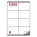 Etichette bianche Copiatabu C502 laser/inkjet  8 et./foglio - conf. 100 ff Markin 105x72 mm - X210C502