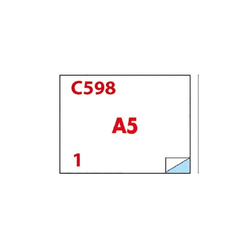 Etichette bianche Copiatabu C598 laser/inkjet  2 et./foglio - conf. 100 ff Markin 210x148,5 mm - X210C598
