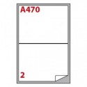 Etichette bianche Copiatabu A470 Laser/Inkjet - 2 et./foglio - conf. 100 fogli Markin 199,6x143,5 mm - X210A470
