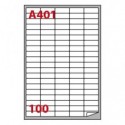 Etichette bianche Copiatabu A401 37x14 - angoli arrotondati - 100 et./foglio - conf. 100 fogli Markin