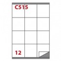 Etichette bianche permanenti Copiatabu C515 laser/Inkjet - 12 et./foglio - conf 100 fogli Markin 70x72 mm - X210C515