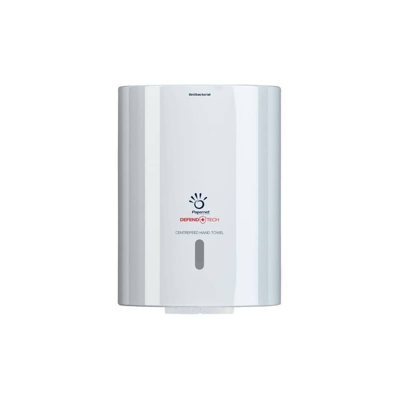 Dispenser Centerfeed per asciugamani antibatterico a sfilo centrale - 30x22,5x22,5 cm Papernet bianco - 416144