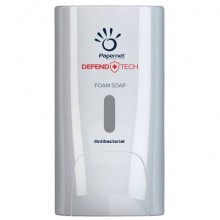 Dispenser antibatterico per sapone in schiuma Papernet Defend Tech bianco 22 x 11,6 x 13,9 cm - capacità 0,5 L - 416150
