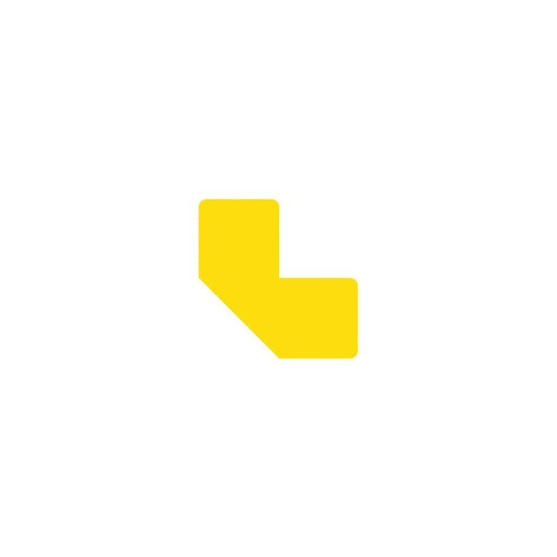 Sticker per pavimenti a L - 10x5 cm - Tarifold giallo conf. 10 pz  - B197204